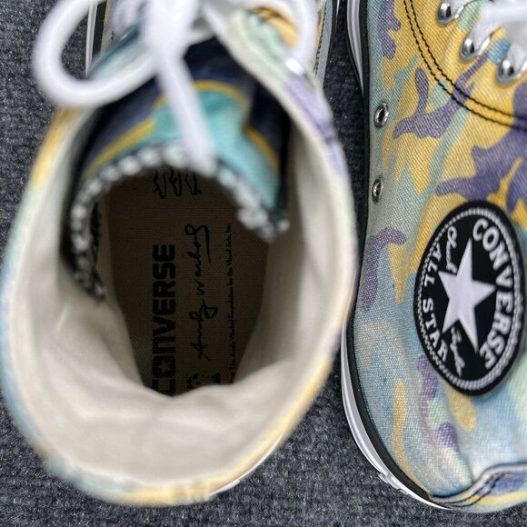 Converse Andy Warhol Sneakers Womens 10 Hi Colorful Camo Chuck Taylor All Star - Picture 11 of 14